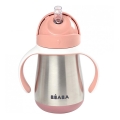 Beaba - Copo térmico isolante com palhinha 250 ml rosa