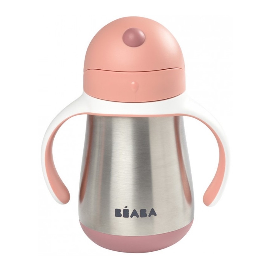Beaba - Copo térmico isolante com palhinha 250 ml rosa