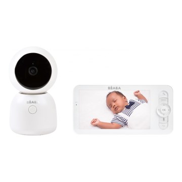Beaba - Monitor de bebé inteligente recarregável ZEN NIGHT 720p 5V 4000 mAh Wi-Fi branco