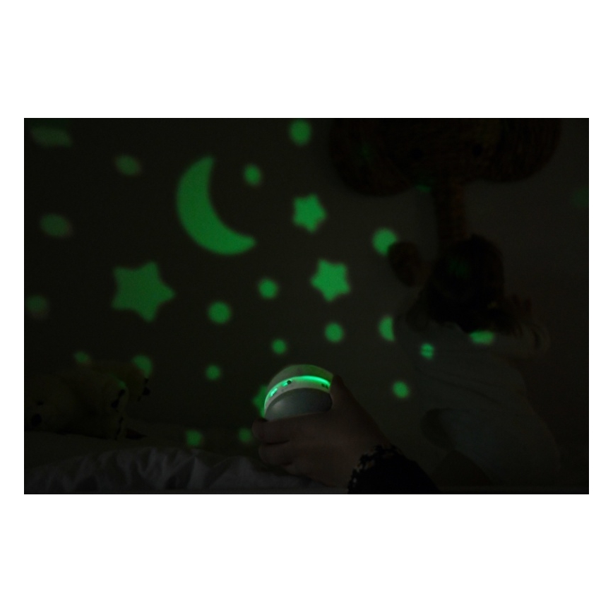 Beaba - Projetor musical PIXIE com melodia USB/5V 1300 mAh verde