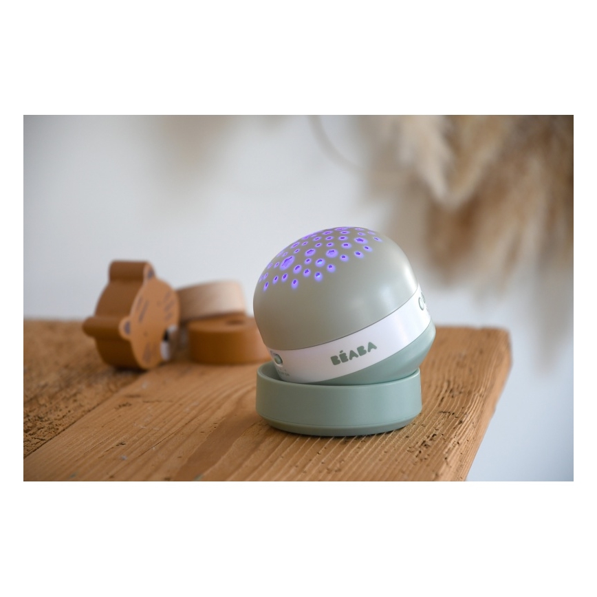 Beaba - Projetor musical PIXIE com melodia USB/5V 1300 mAh verde