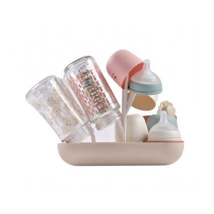 Beaba - Suporte para secar garrafas bege/laranja