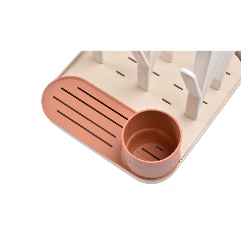 Beaba - Suporte para secar garrafas bege/laranja