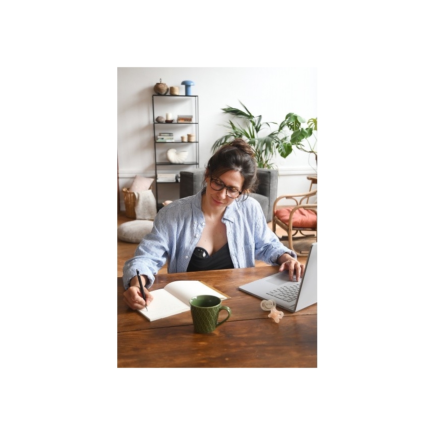 Beaba - Tira-leite elétrico mãos-livres 180 ml 1300 mAh azul