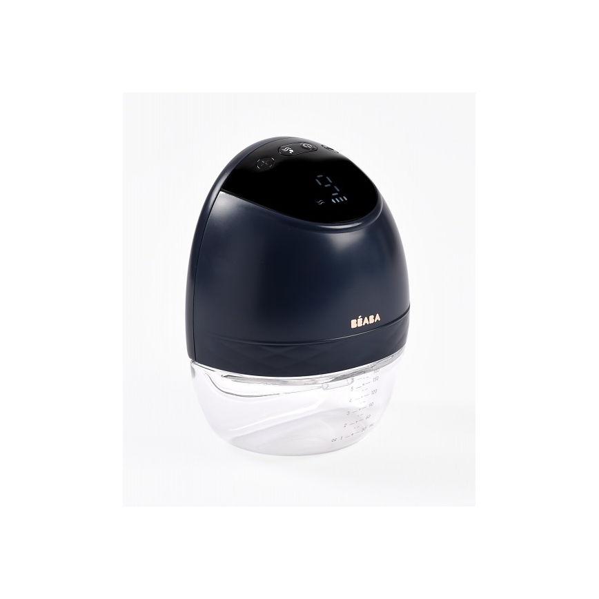 Beaba - Tira-leite elétrico mãos-livres 180 ml 1300 mAh azul