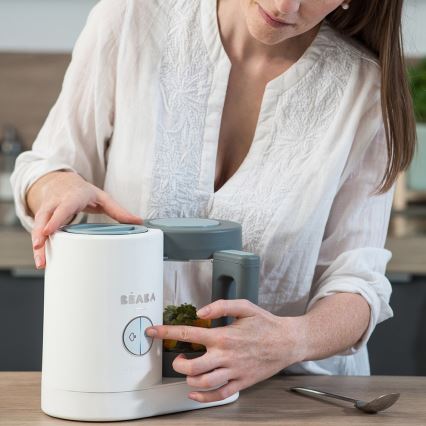 Beaba - Cozedor a vapor 2 em 1 BABYCOOK NEO verde/branco