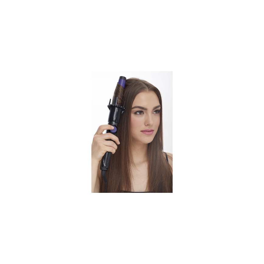 Bellissima 11307 - Modelador rotativo de cachos RICCI&CURL 230V preto/roxo