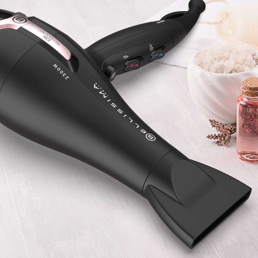 Bellissima 11860 - Secador de cabelo 2300W/230V preto/rosa