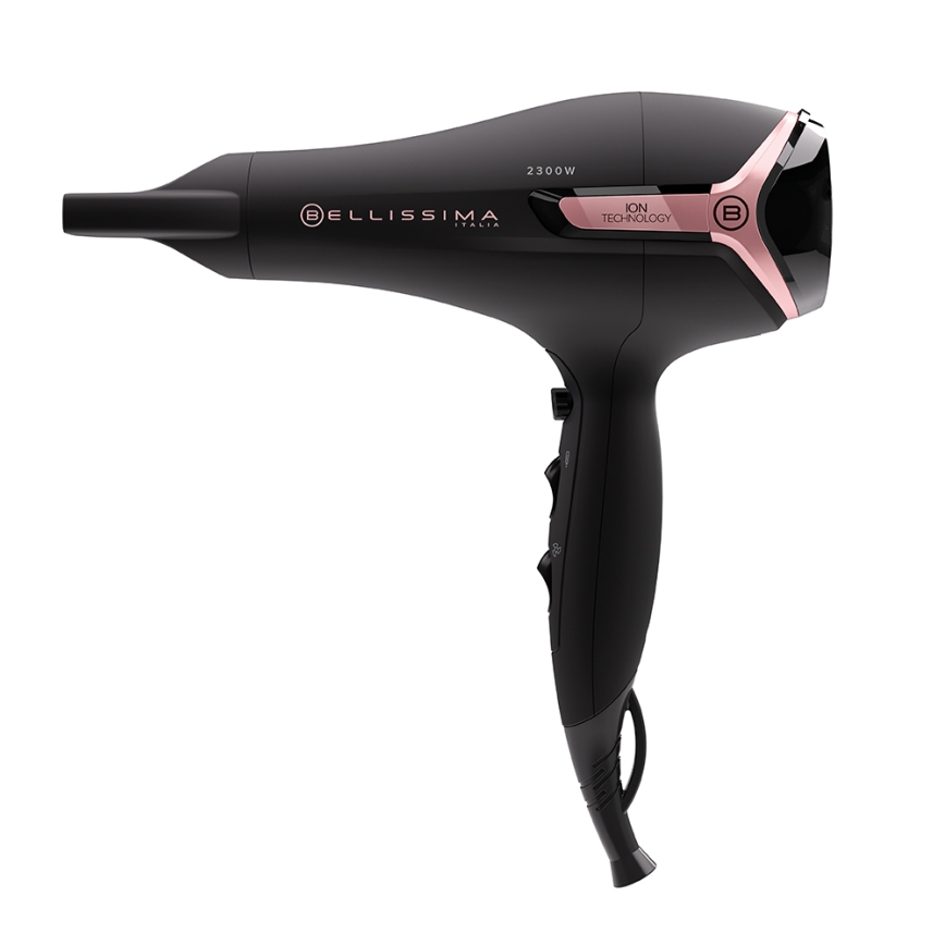 Bellissima 11860 - Secador de cabelo 2300W/230V preto/rosa