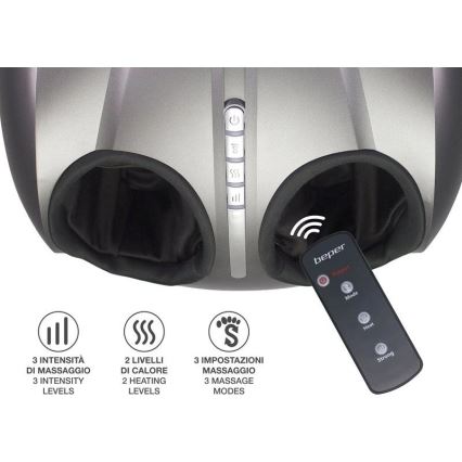 Beper - Aparelho de massagem para pés SHIATSU 36W/230V + controlo remoto