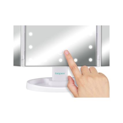 Beper - Espelho de maquilhagem com iluminação LED 4xAAA/5V