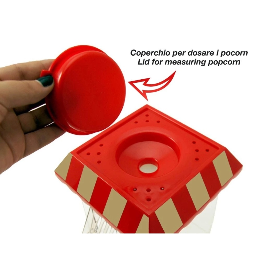 Beper - Máquina de pipocas 1200W/230V vermelha