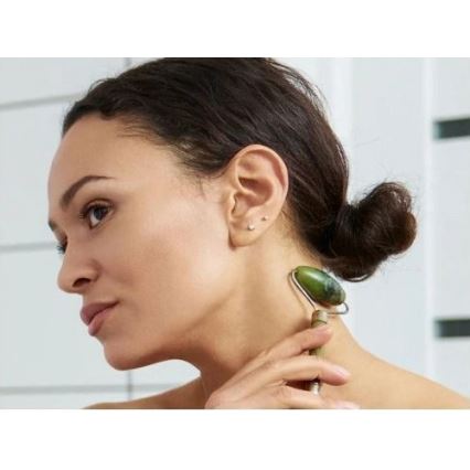 Beper - Rolo de massagem e pedra Gua Sha em nefrite