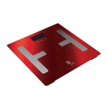 BerlingerHaus - Balança pessoal com visor LCD 2xAAA vermelho/cromado mate