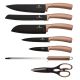 BerlingerHaus - Conjunto de facas em aço inoxidável num suporte 8 pcs de ouro rosa/preto