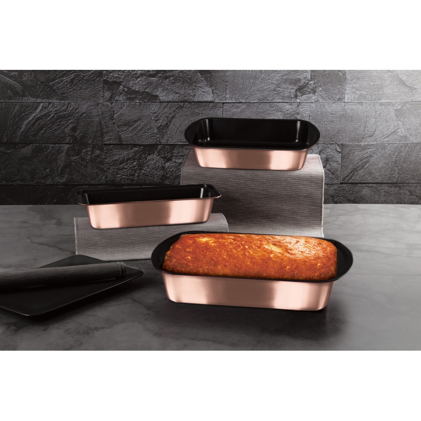 BerlingerHaus - Conjunto de formas de confeção com superfície de titânio 3 peças de ouro rosa