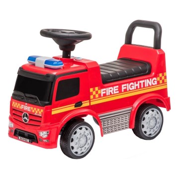 Bicicleta de empurrar Mercedes Camião dos bombeiros 2xAA vermelho