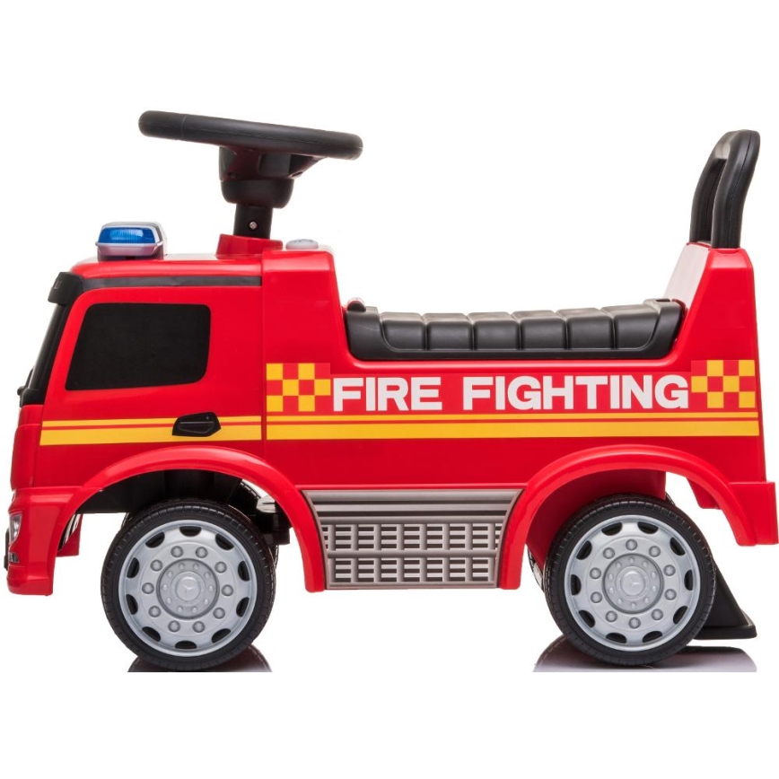 Bicicleta de empurrar Mercedes Camião dos bombeiros 2xAA vermelho