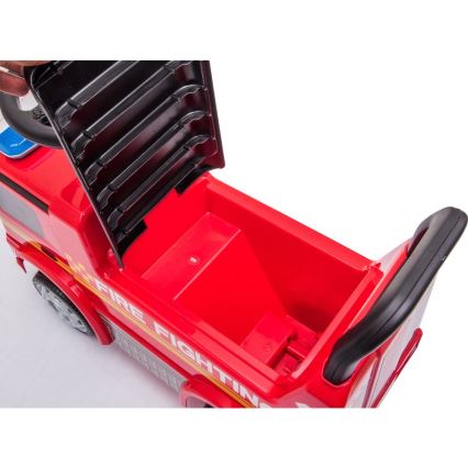 Bicicleta de empurrar Mercedes Camião dos bombeiros 2xAA vermelho