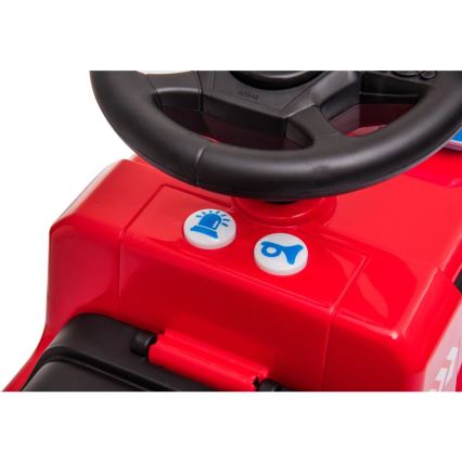 Bicicleta de empurrar Mercedes Camião dos bombeiros 2xAA vermelho