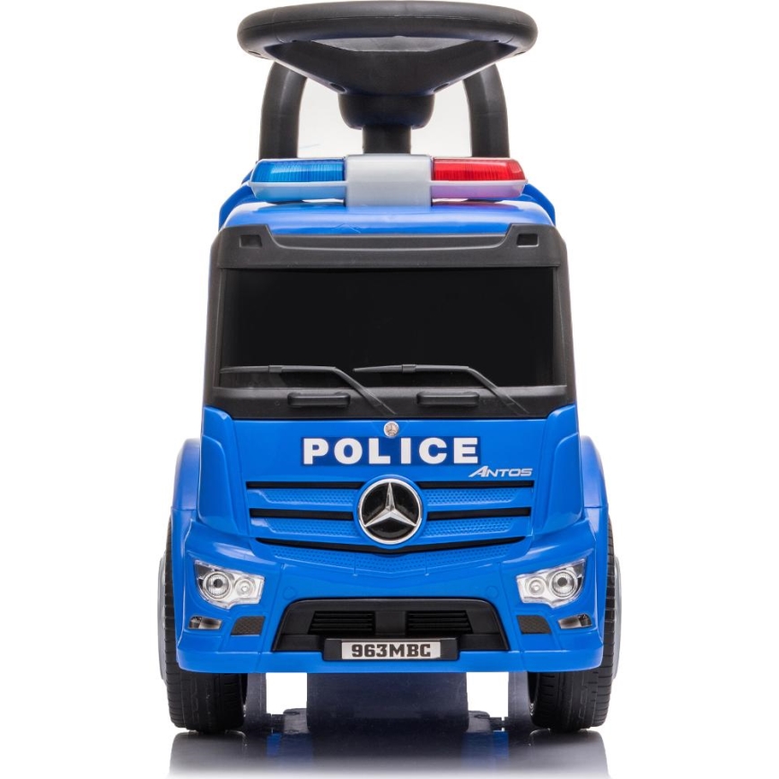Bicicleta de empurrar Mercedes Carro da polícia 2xAA azul