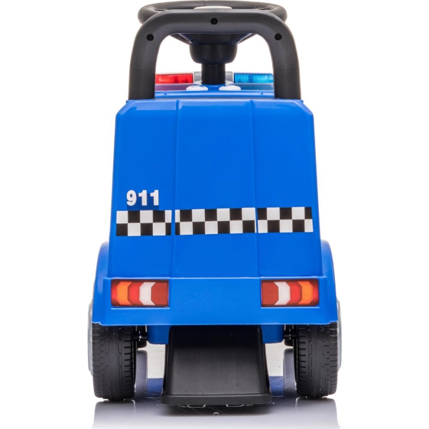 Bicicleta de empurrar Mercedes Carro da polícia 2xAA azul