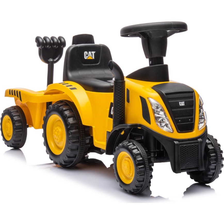 Bicicleta de empurrar trator CAT 2xAA amarelo/preto