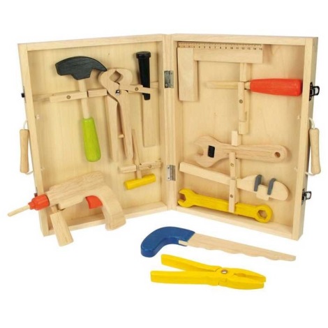 Bigjigs Toys - Mala de madeira com ferramentas