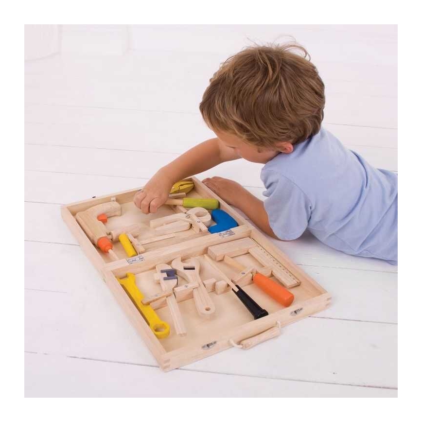 Bigjigs Toys - Mala de madeira com ferramentas