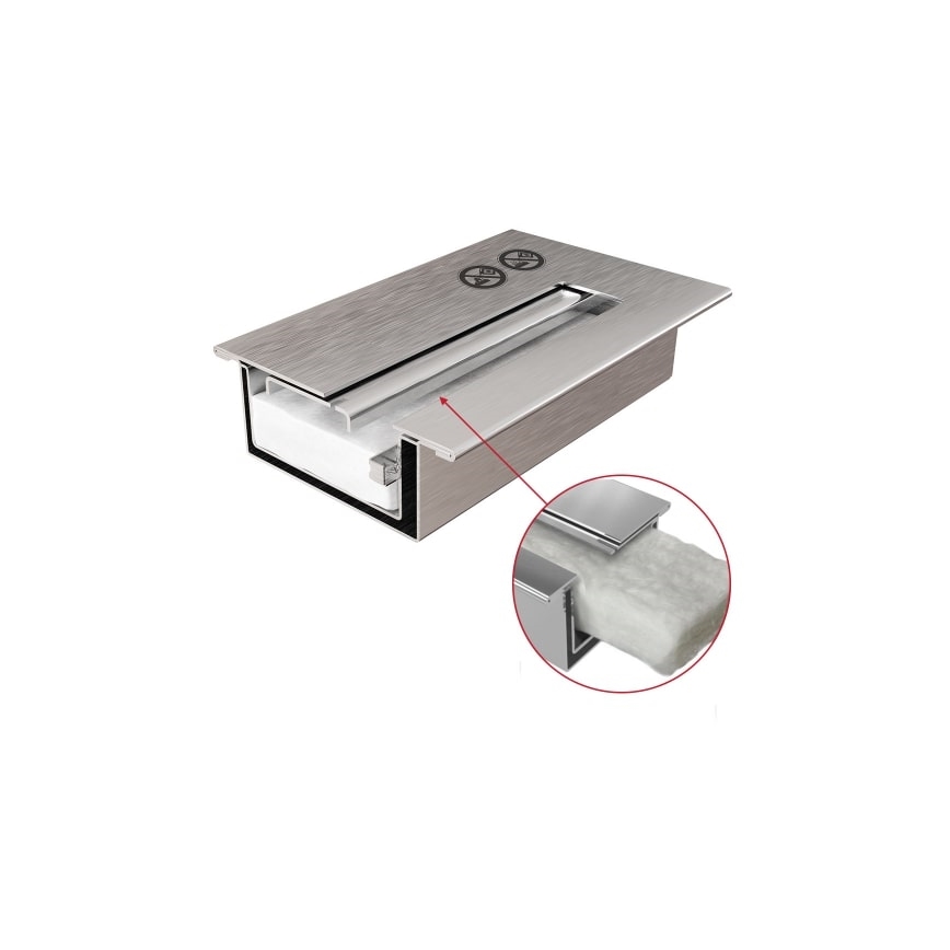 Kratki - Lareira BIO embutida 40x120 cm 3x1,1kW preta