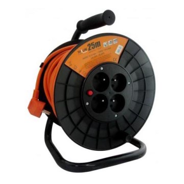 Bobina de cabo de extensão 25 m
