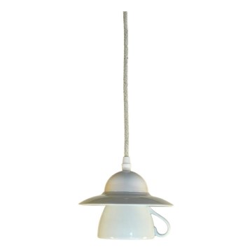 Bohemia-Design - Candeeiro pendente em porcelana com fio 1xE27/60W/230V