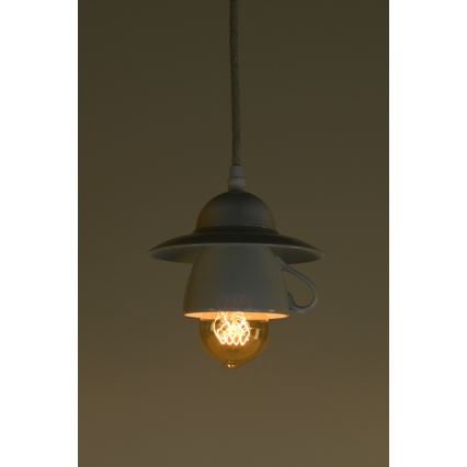 Bohemia-Design - Candeeiro pendente em porcelana com fio 1xE27/60W/230V