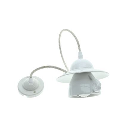 Bohemia-Design - Candeeiro pendente em porcelana com fio 1xE27/60W/230V