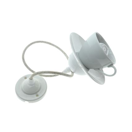Bohemia-Design - Candeeiro pendente em porcelana com fio 1xE27/60W/230V