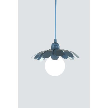 Bohemia-Design - Candeeiro suspenso com cabo 1xE27/60W/230V azul