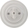 Bohemia-Design - Interruptor rotativo retro em porcelana com moldura n.º 5, branco