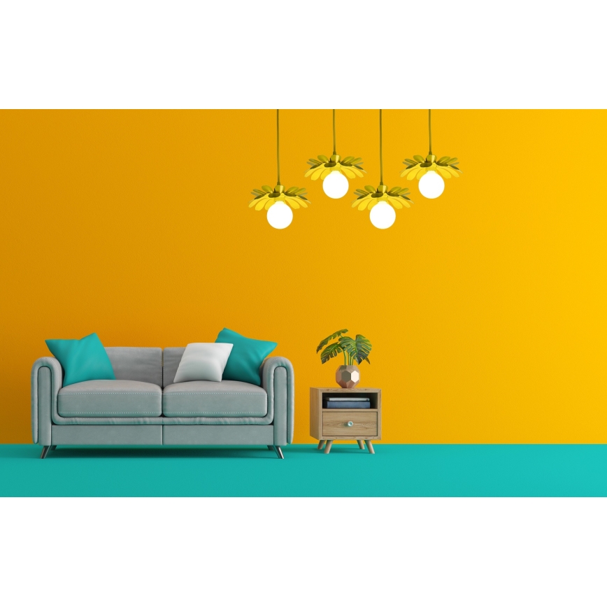 Bohemia-Design - Lustre com cabo 1xE27/60W/230V amarelo