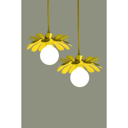 Bohemia-Design - Lustre com cabo 1xE27/60W/230V amarelo