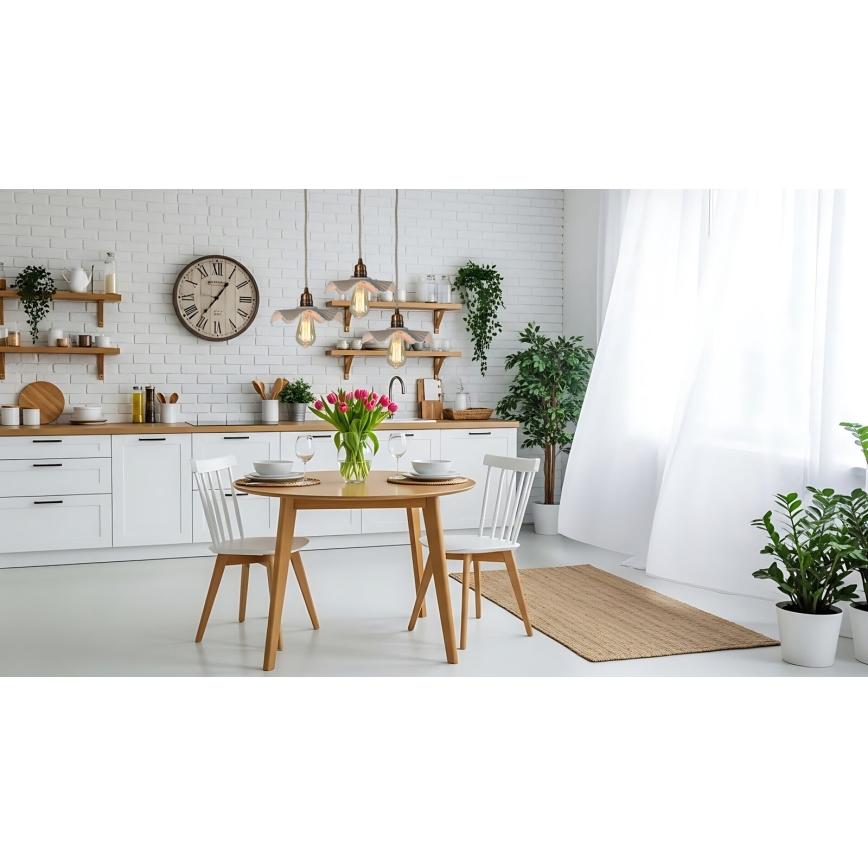 Bohemia-Design - Lustre em porcelana suspenso por cabo 1xE27/60W/230V
