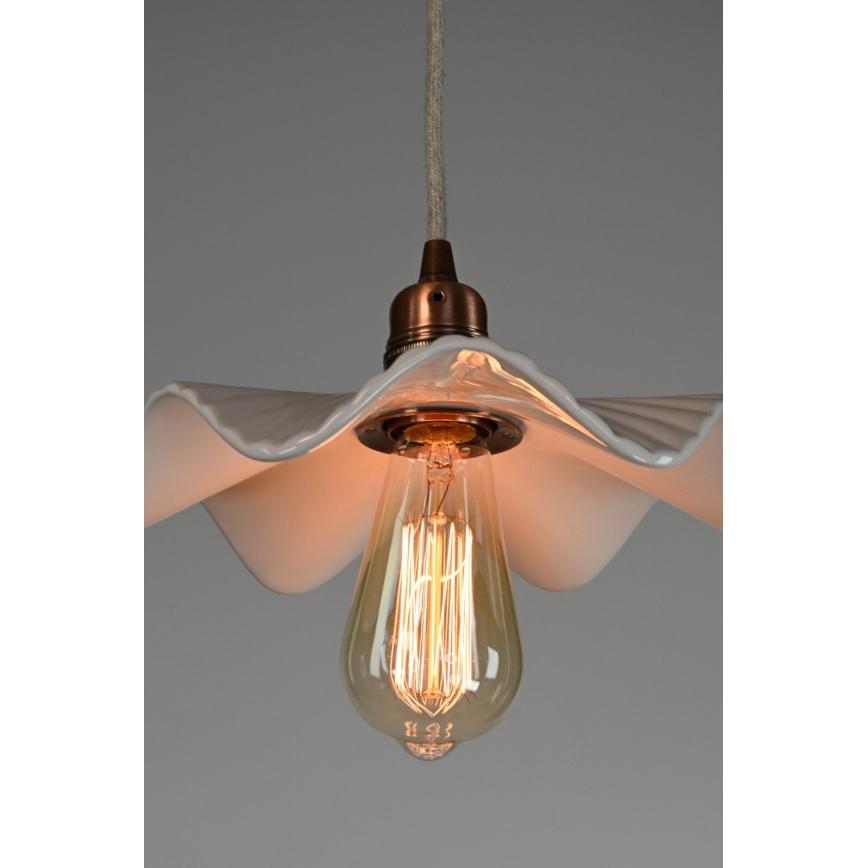 Bohemia-Design - Lustre em porcelana suspenso por cabo 1xE27/60W/230V