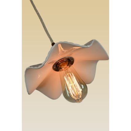 Bohemia-Design - Lustre em porcelana suspenso por cabo 1xE27/60W/230V