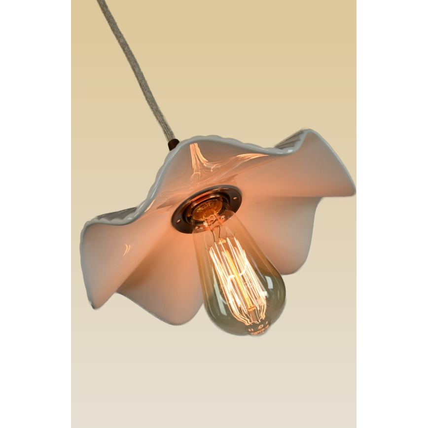 Bohemia-Design - Lustre em porcelana suspenso por cabo 1xE27/60W/230V