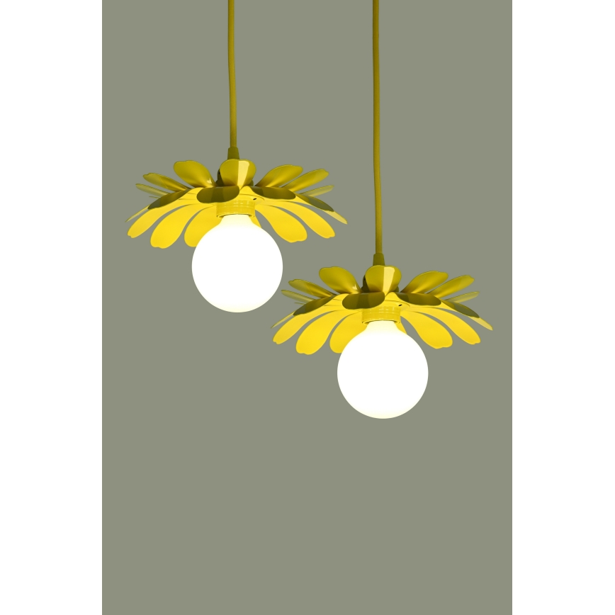 Bohemia-Design - Lustre pendente em cabo 1xE27/60W/230V amarelo