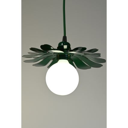 Bohemia-Design - Lustre pendente em cabo 1xE27/60W/230V verde