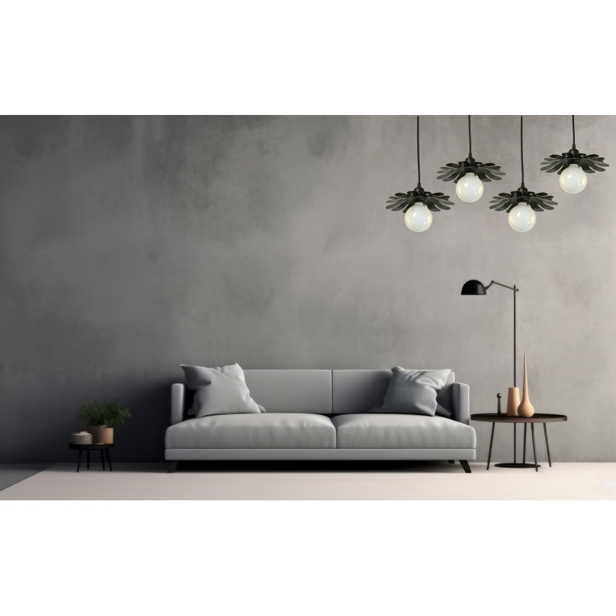 Bohemia-Design - Lustre suspenso com cabo 1xE27/60W/230V preto
