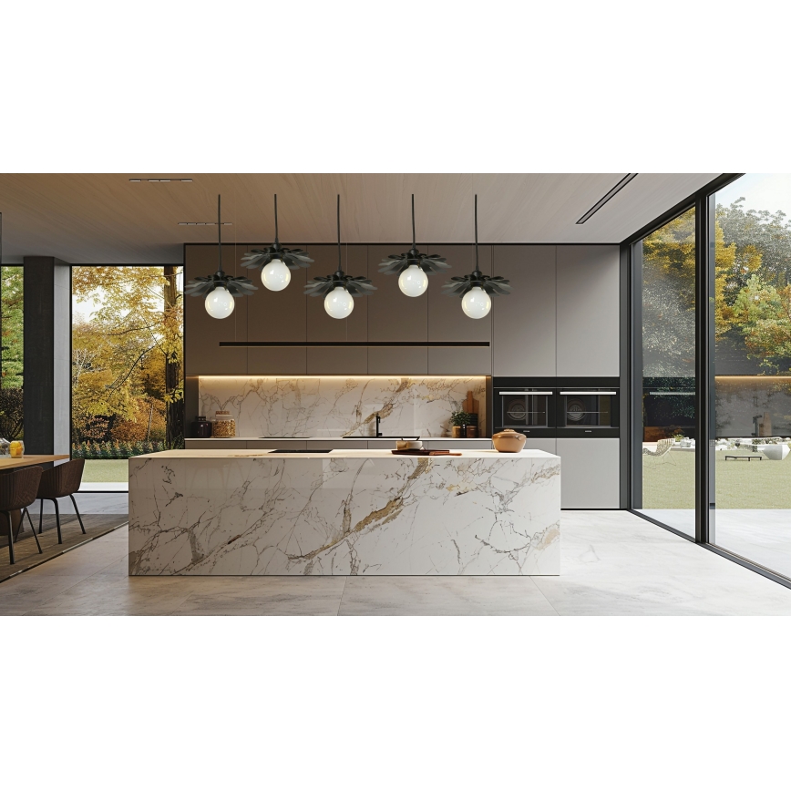 Bohemia-Design - Lustre suspenso por cabo 1xE27/60W/230V preto