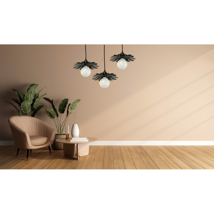 Bohemia-Design - Lustre suspenso por cabo 1xE27/60W/230V preto