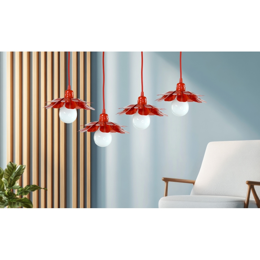 Bohemia-Design - Lustre suspenso por cabo 1xE27/60W/230V vermelho