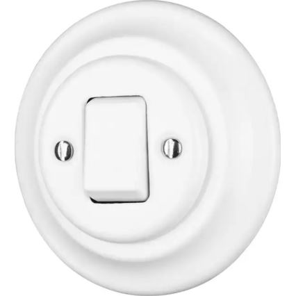 Bohemia-Design - Moldura retro de porcelana simples, branca